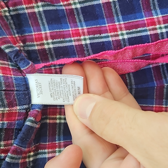 Ladies Victoria secret pajama set button down plaid Medium - Picture 7 of 12